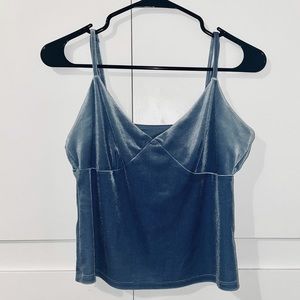 Blue velvet cami